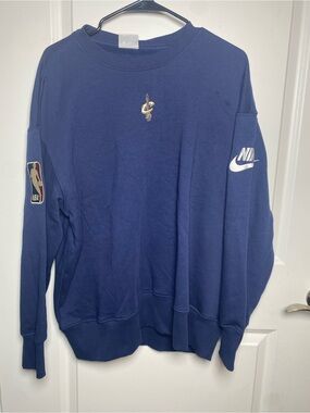 Nike Navy Crewneck Sweatshirt with Embroidered Cavaliers Logo